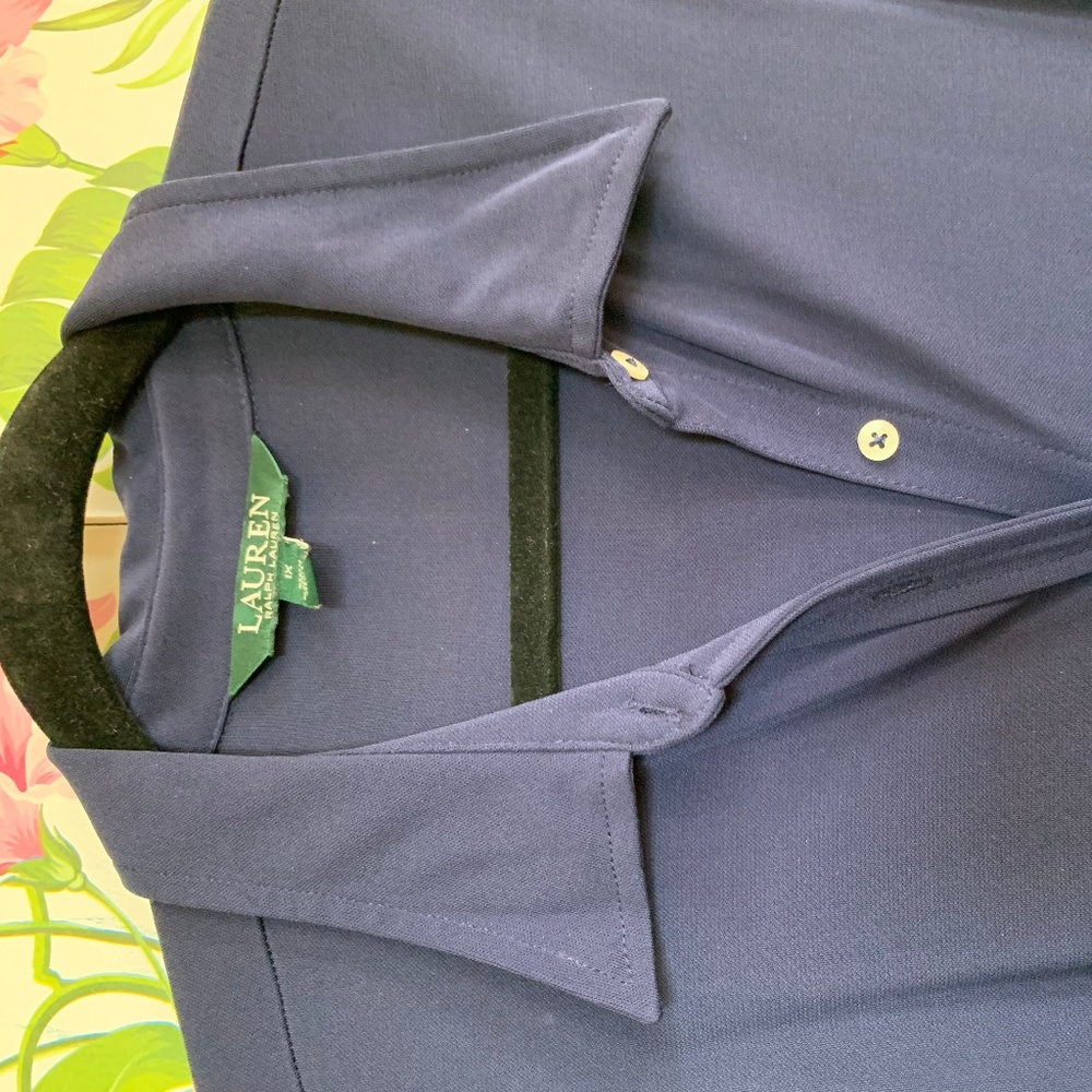 Collared button-down tie-waist wide-leg jumpsuit - Picture 3 of 4